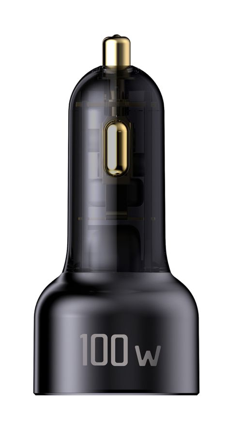 Car Charger 100W 3-Port - Out: C1: 100W PD, C2: 30W, A: 30W inkl. 1.0m 140W USB-C to C Kabel, schwarz