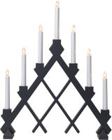 Kerzenleuchter Rut - IP20, Grau, Warmweiss