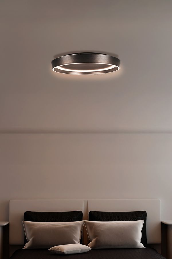 LED-CCT Deckenleuchte  LEVIAN  : 49cm anthrazit - IP20, LED-Modul, Anthrazit