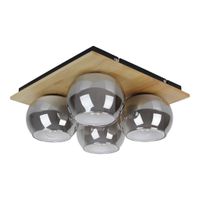 4er Wand-/Deckenspot TEXAS smokey - E27, IP20, 230V