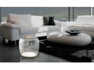 LED Tischleuchte Smoky d:43cm - LED fest verbaut, 3000K, warmweiss