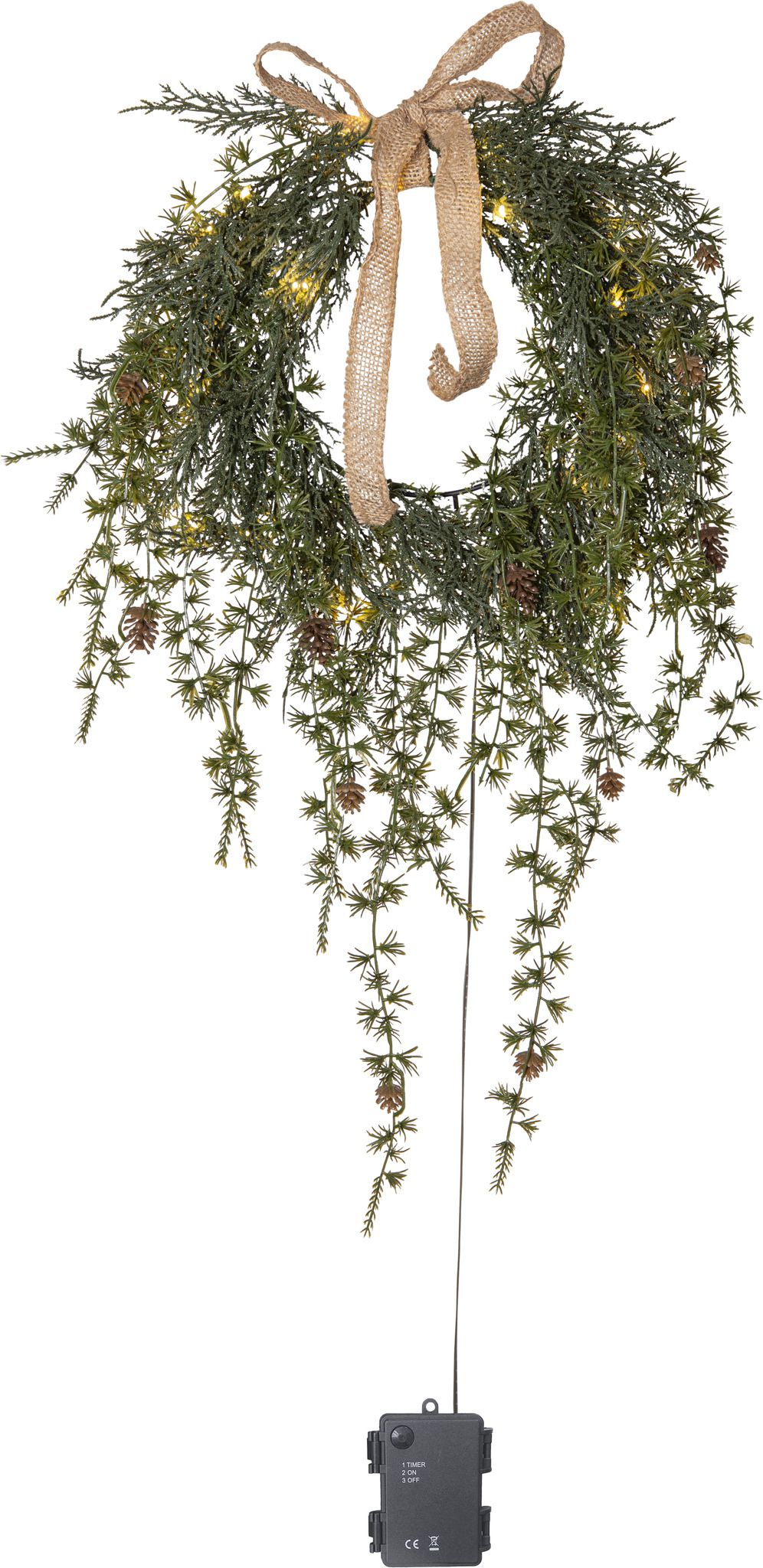 Kranz Barr - Grün, Warmweiss, IP44