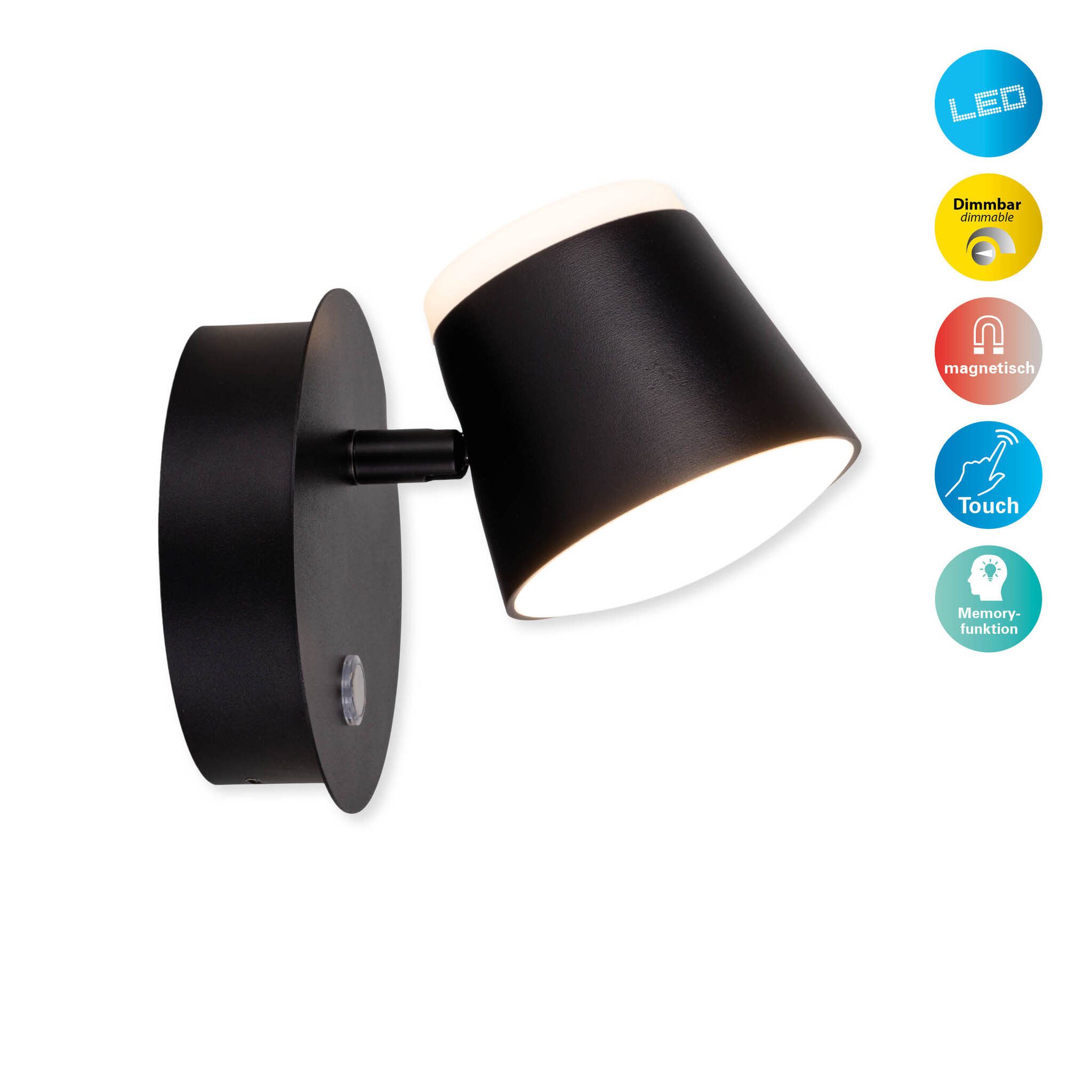 Akku-Wand-Leuchte Tondo magnetisch - IP20