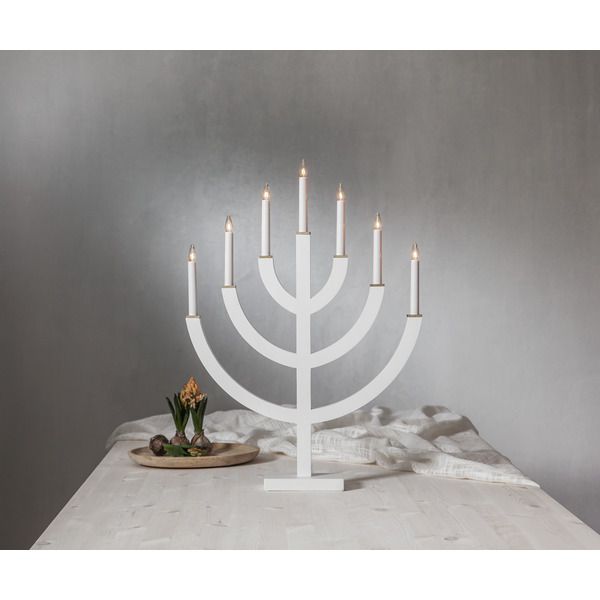 Kerzenleuchter Anno - IP20, Weiss, Warmweiss