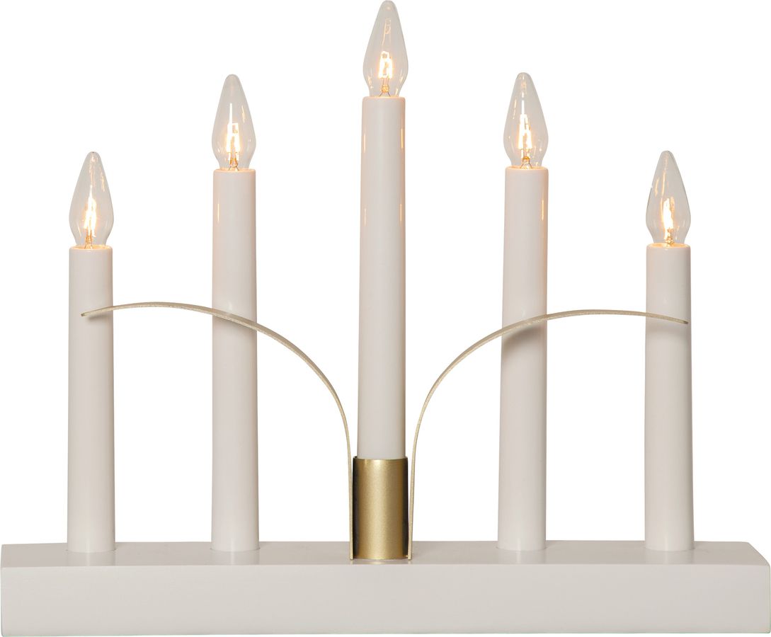 Kerzenleuchter Lilja - IP20, Weiss, Kaltweiss