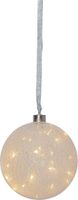 Glasdekoration Glow Snow - IP20, Warmweiss, 30 LED