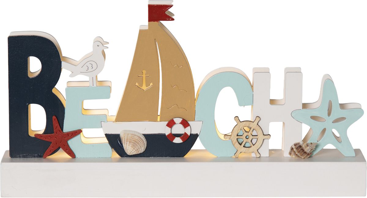 Tisch Dekoration Seaside - Indoor, Blau, 13.00cm Höhe