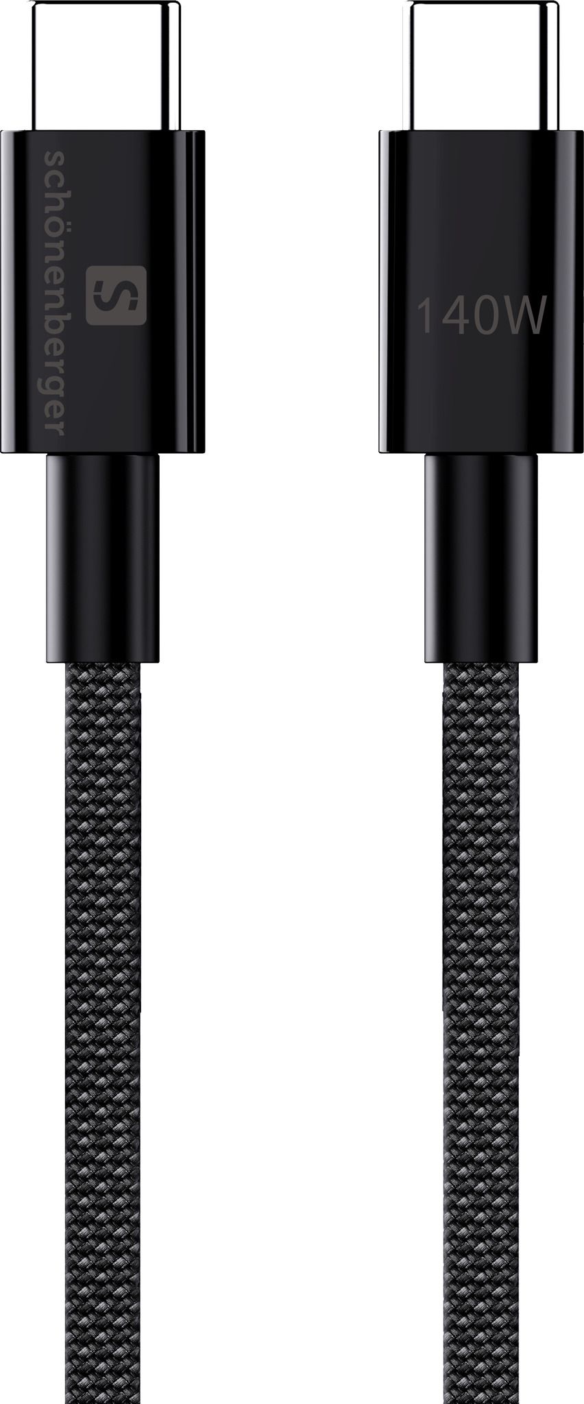 USB-C to USB-C Cable, 140W PD support, 1m, schwarz - 140W USB-C Kabel 1.0m