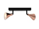 2er LED-Wand-u. Deckenspot Copper - LED fest verbaut, 3000K, warmweiss