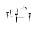 24V RGB Smart Mini Gartenspot 9x - 24V DC, 5W, IP65, 36°, anthrazit, inkl. Spike