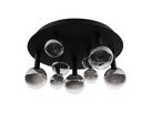 9er LED Deckenleuchte  SINGAPUR  : 45cm schwarz - IP20, LED-Modul, Schwarz