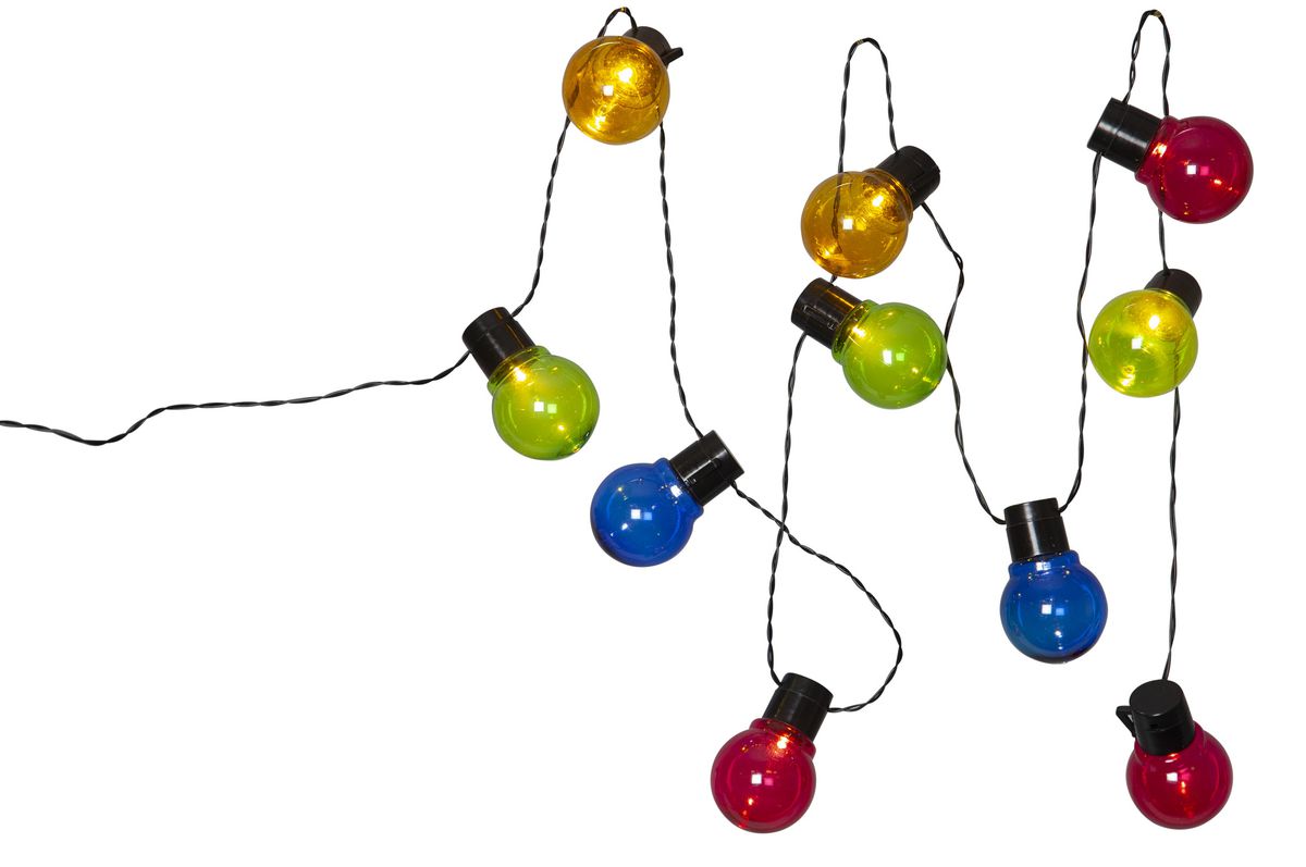 Solar Lichterkette Partaj Multicolor - IP44, Warmweiss, Dämmerungssensor