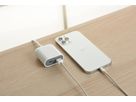 Dual USB Verlängerung USB-C+A - 1x USB-C - 1x USB-A, Total max. 3.5A / 17.5W, Eurostecker T11, 3m Kabel, weiss/grau