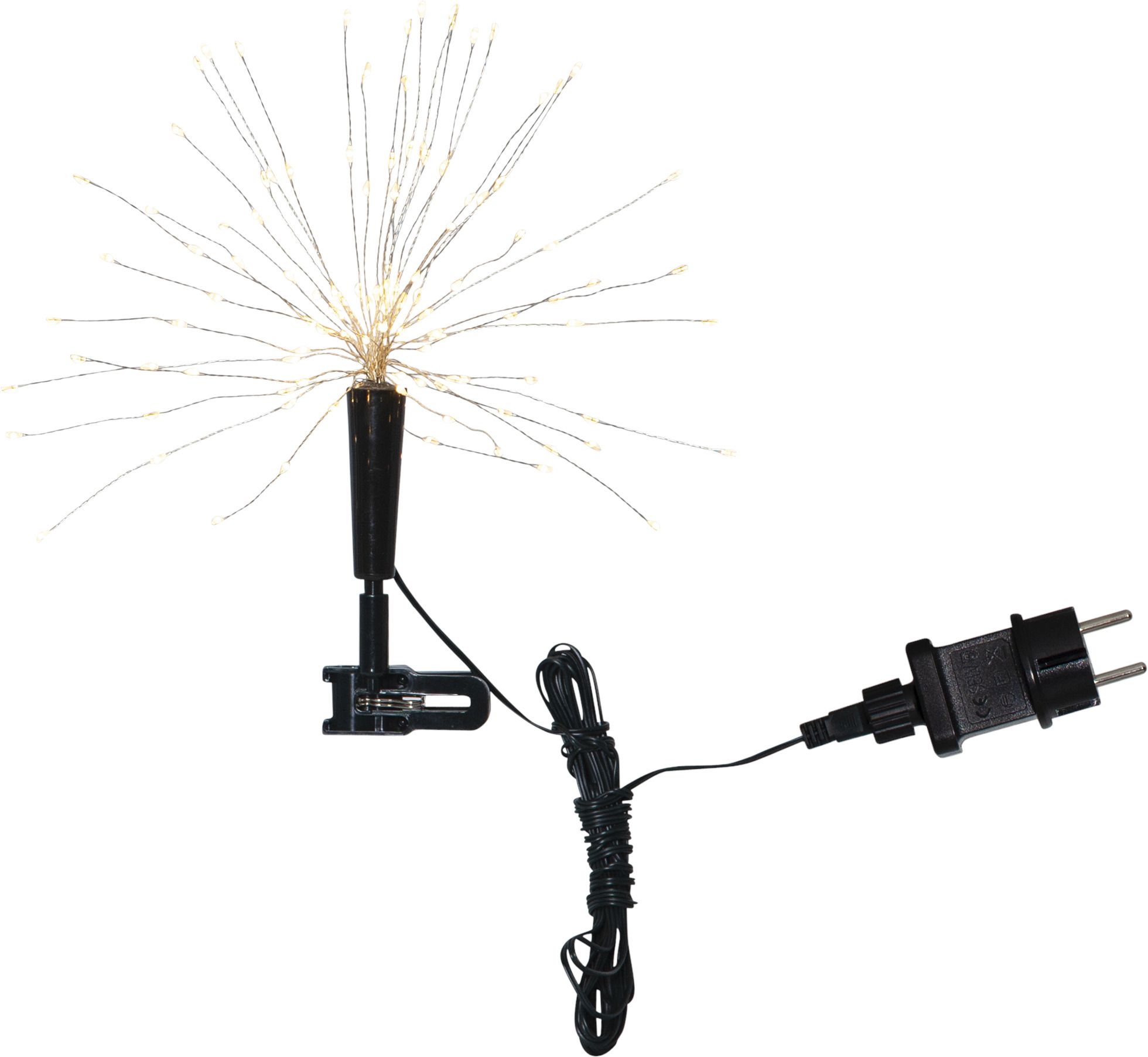 Baumstern Firework - IP44, Warmweiss, Silber, 2400K