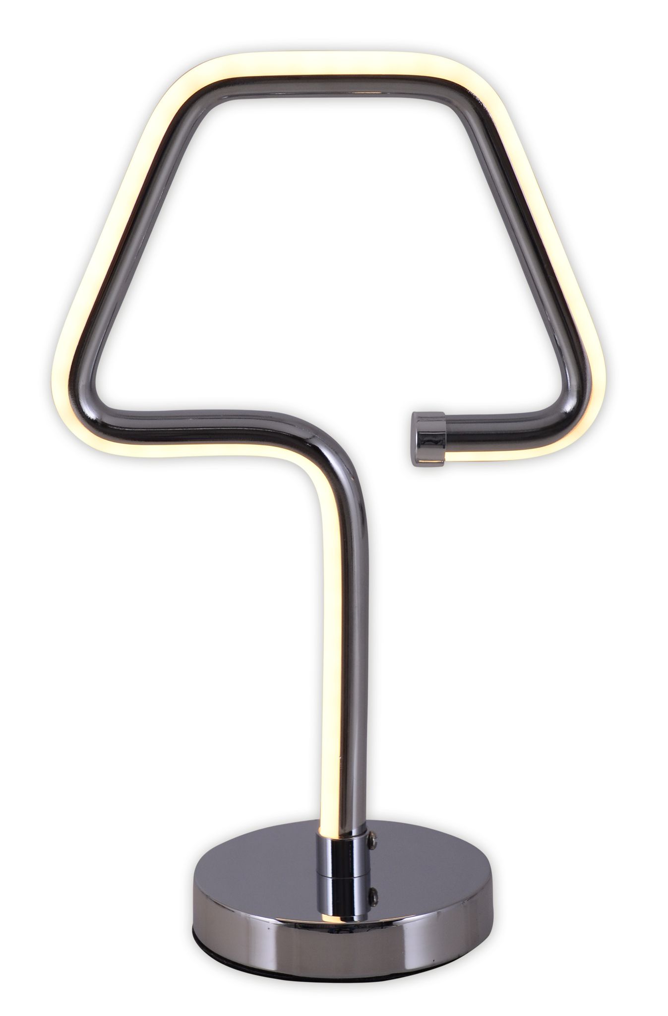 LED Tischleuchte Loop Line h: 30cm chrom - LED fest verbaut, 3000K, warmweiss