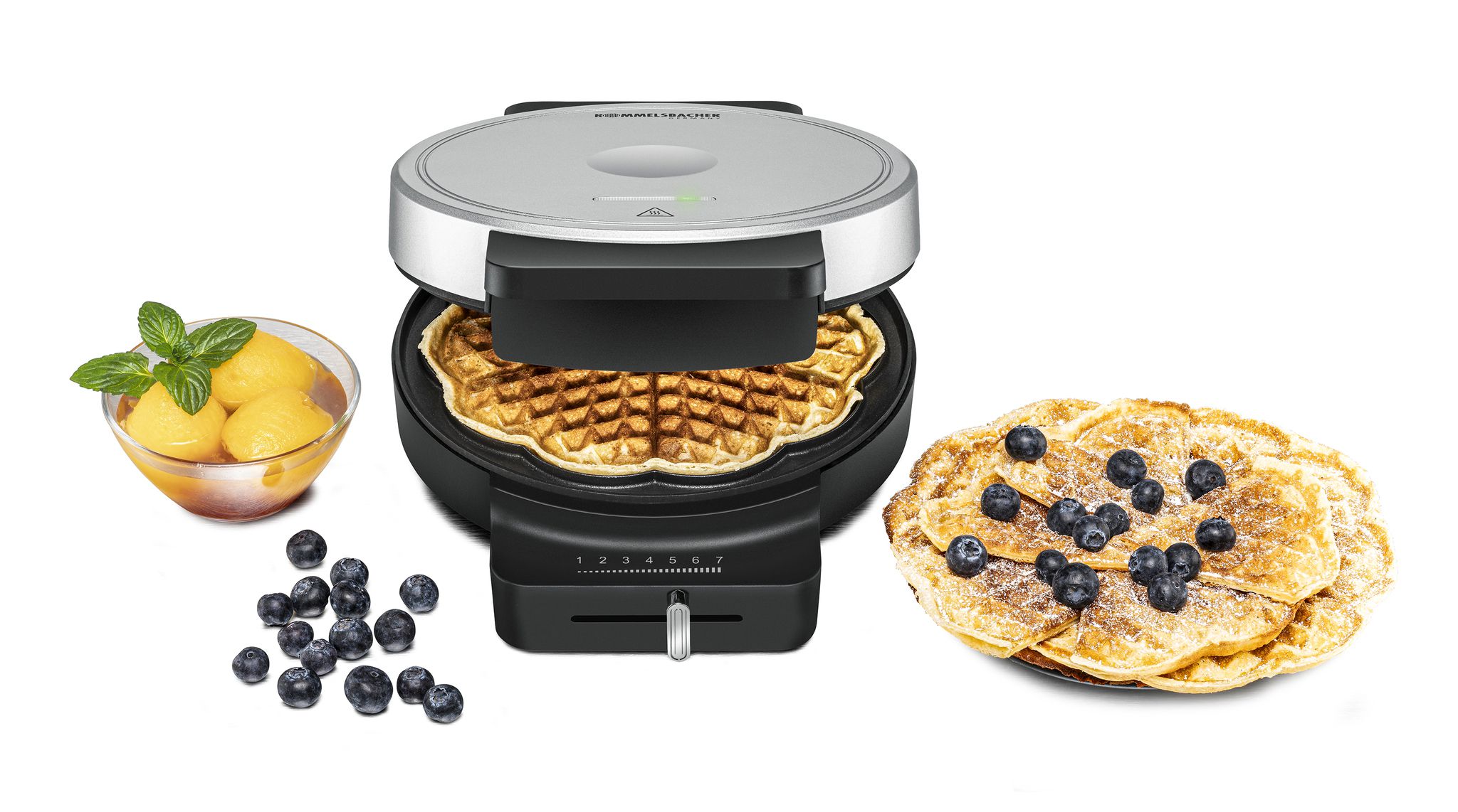 Machine à gaufres WA 750 - Waffeleisen, Silber, 850W