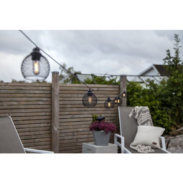 Solar Lichterkette Sunlight - 8 light - IP44, Warmweiss, Dämmerungssensor