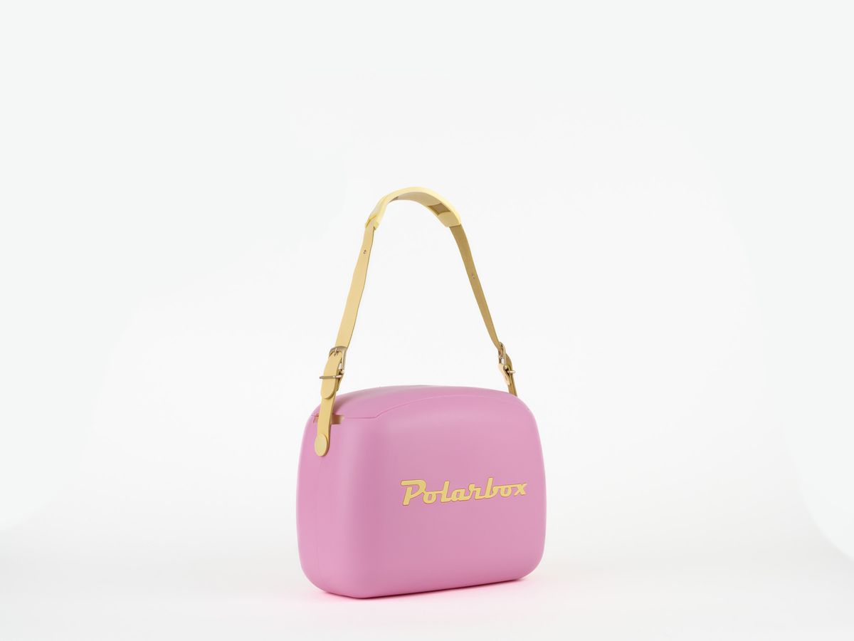 Polarbox CoolerBag bubblegum pink-cyan 6l inkl. 2 Frischhalte-Dosen bubblegum pink & gelb - Kühlbox, 6l, Vintage Design