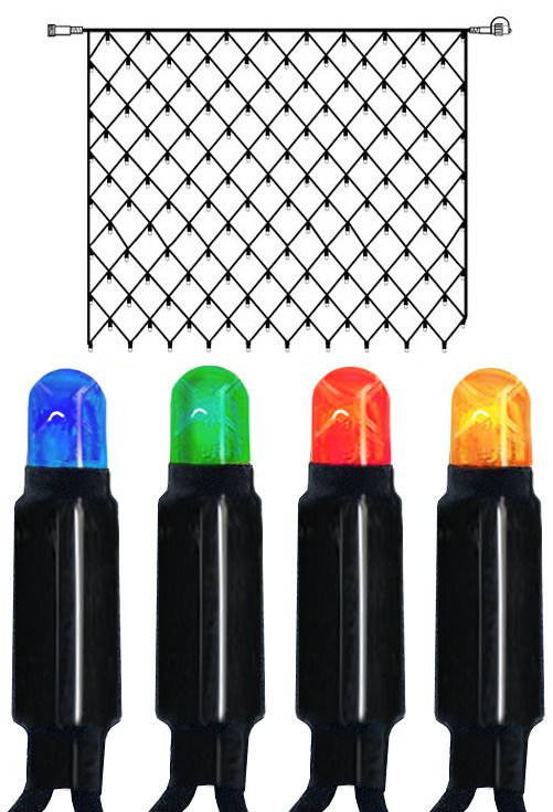 System 24 Extra, Lichternetz, 200x200cm - Schwarz, Multicolor