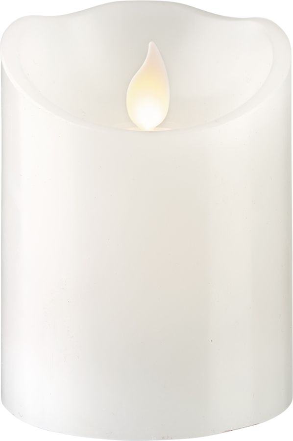 LED Pillar Kerze M-Twinkle - Indoor, Weiss, 10cm Höhe, Timerfunktion