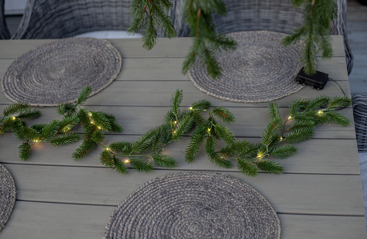 Girlande Erna - IP20, Warmweiss,Grün