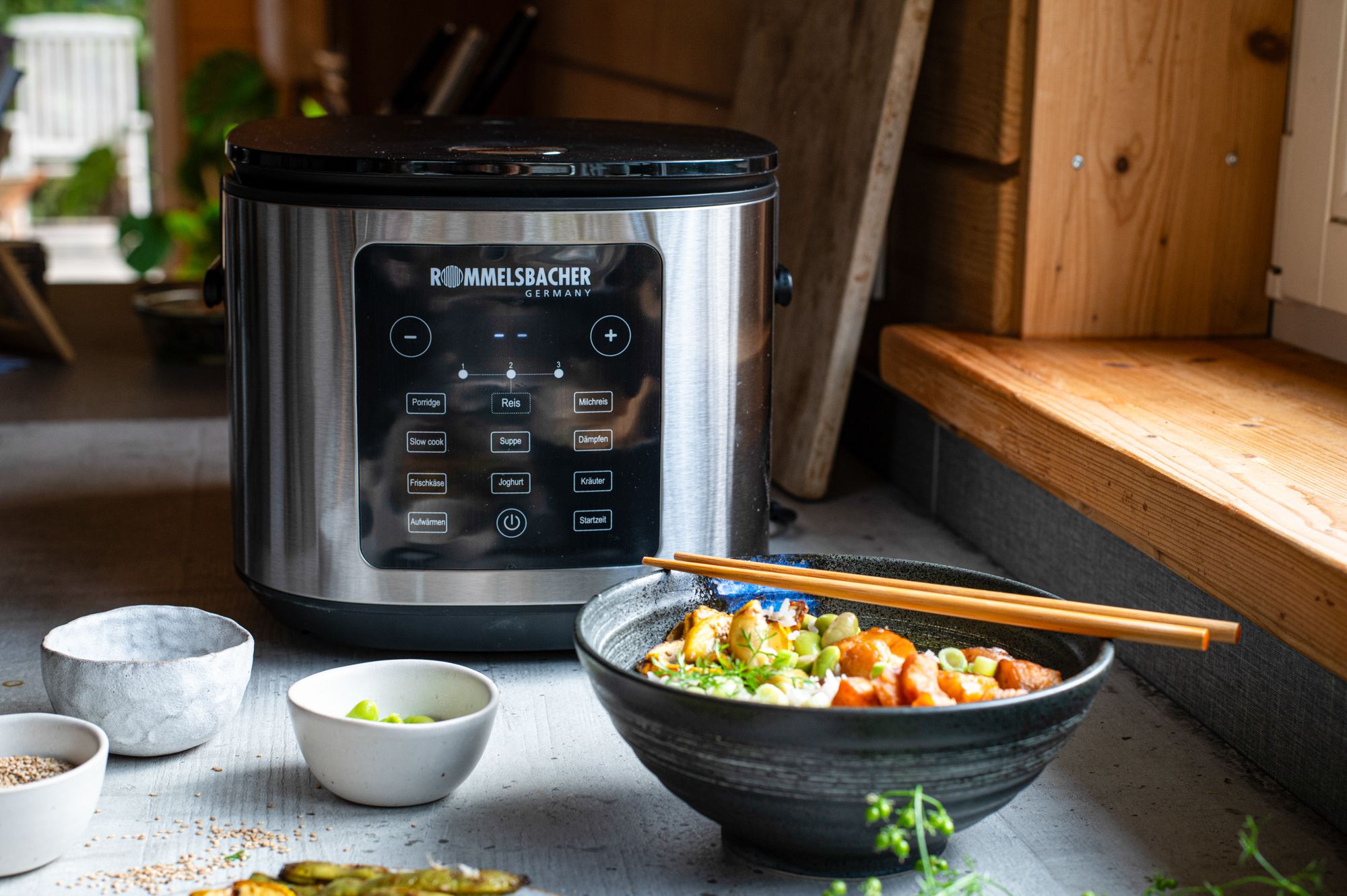 MULTI REISKOCHER MRK 950 - Multireiskocher, Edelstahl/schwarz, 860W