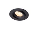 LED Einbaudownlight ALIKI - 8W, 560lm, 2700K, IP44, CRI 90, schwarz, dimmbar, D=96mm, H=45mm, BL=83mm