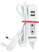 TRAVEL STATION UK - 1x Euro-Steckdose, 2x USB 2.4A (shared): 5V DC Stecker: UK & EU 10A / US 15A