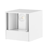 LED Wandanbauleuchte QUBIC (UP/DOWN) - 2x4.6W, 2x400lm, 3000K ,IP65, CRI >90, 0-100°, weiss-matt, Phasen dimmbar, L=100mm, B=100mm, H=100mm