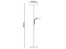 LED Stehleuchte  ROMIS  mit Lesearm H: 180cm messing matt - IP20, LED-Modul, Messingmatt