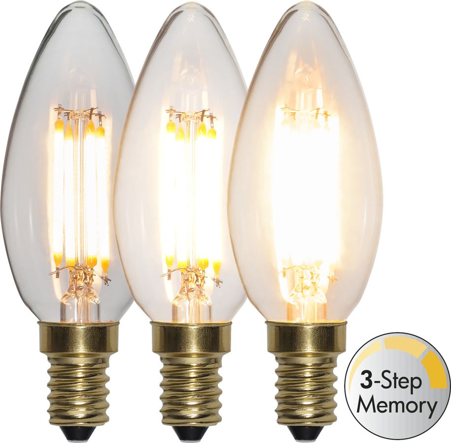 Lampe-Led E14 C35 Soft Glow 3-step - E14, 400Lm, 2100K, 4W, 220-240VAC