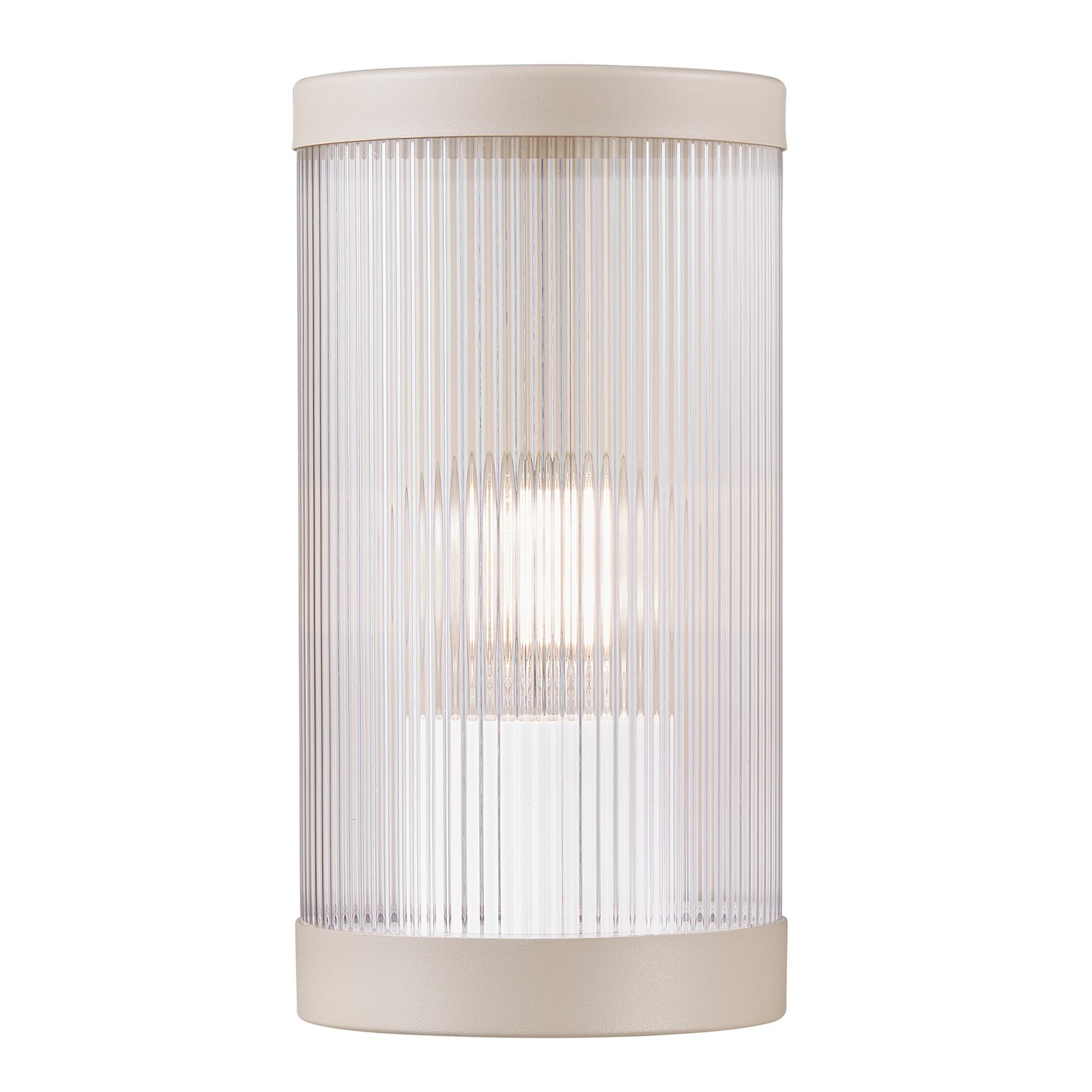 Wandleuchte COUPAR - 1xE27 (exklusiv), max.25W, IP54, sand, dimmbar (optional Leuchtmittel), D=130mm, H=250mm