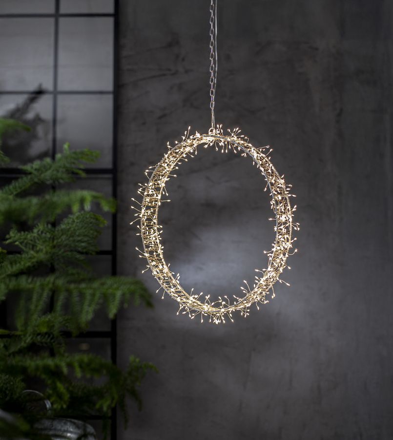 Kranz Bonfire Kranz - Indoor, Weiss, 37.00cm Höhe