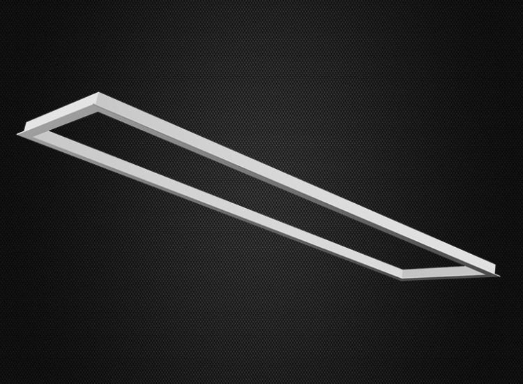 Einbaurahmen für LED Panel 71,3012UGR - Aluminium, weiss, L=1232mm, B=332mm, H=31mm, DA =1215x315mm