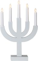 Kerzenleuchter Selma - IP20, Grau, Warmweiss
