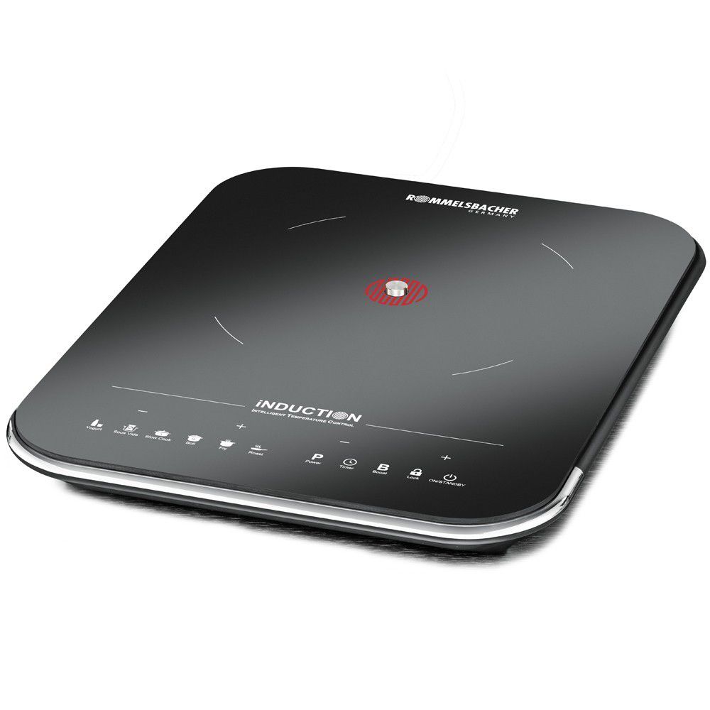 Einzelkochplatte Induktion mit Temperatursensor - Einzelkochplatte Induktion mit Temperatursensor, 230V, 2000W, schwarz/silber