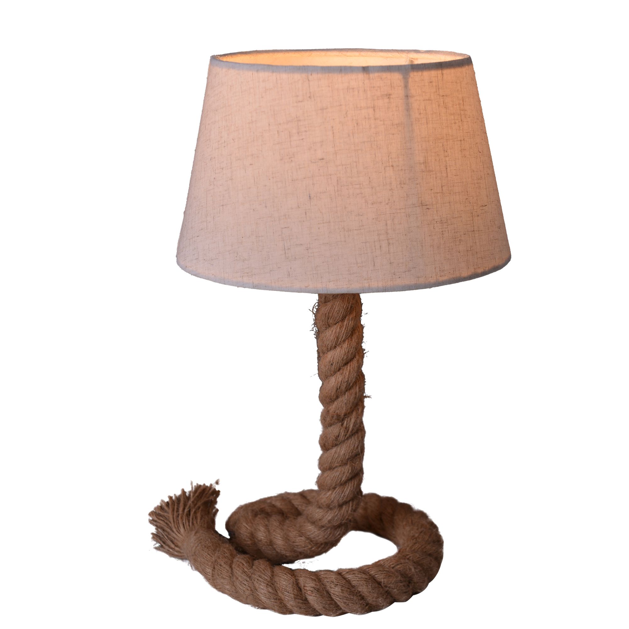 Tischleuchte mit Textilschirm Rope - E27, 40W, IP20