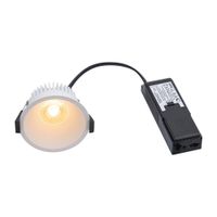 LED Einbaudownlight ALBRIC - 8W, 535lm, 2700K, IP44, CRI 90, weiss, dimmbar, D=90mm, H=49mm, BL=83mm