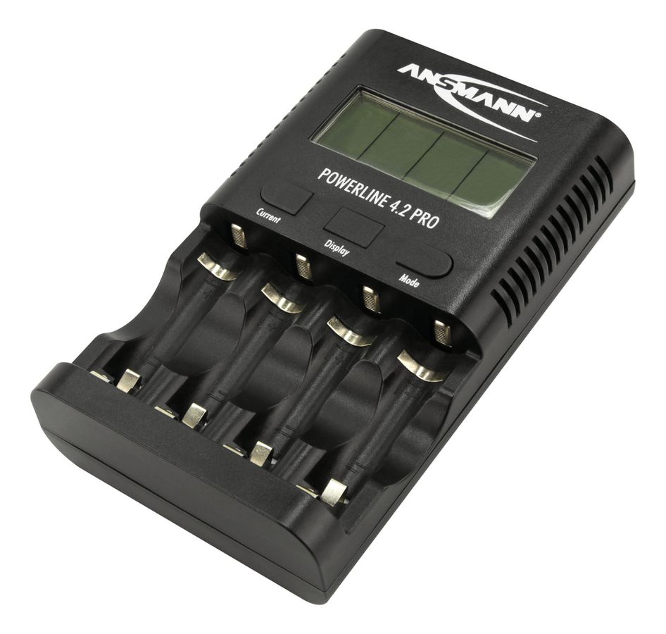 Powerline 4.2 Pro - 4x AA/AAA NiMH Akkus, Ladegerät mit 5 Ladeprogrammen