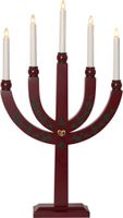 Kerzenleuchter Elias Tradition - IP20, Rot, Warmweiss