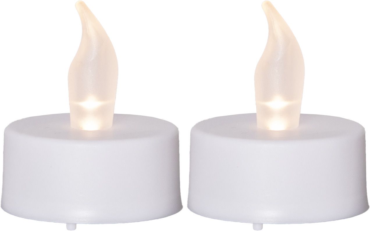 Luce da tè a LED 2 set Paulo - Indoor, weiss, mit Timerfunktion, D=4cm, H=4cm