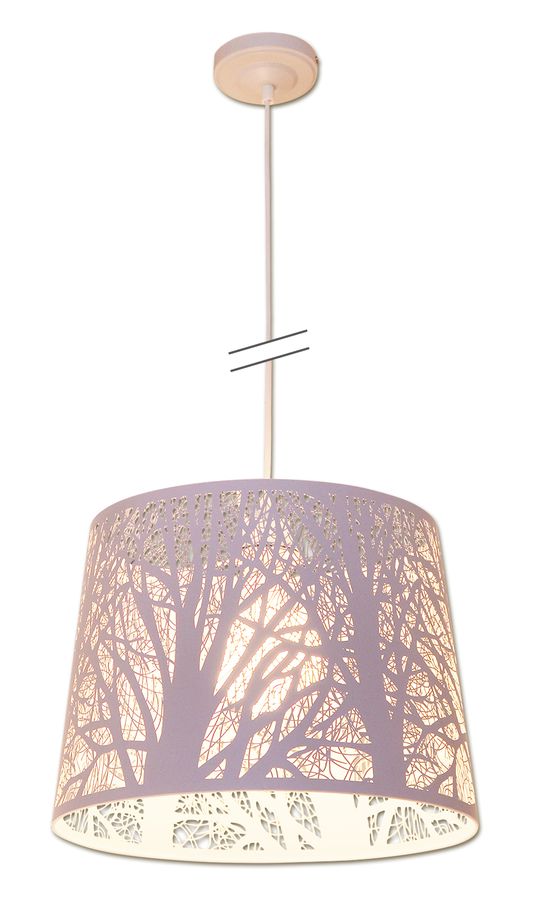 Pendelleuchte White Wood mit Ast-Dekor - E27, 60W, IP20