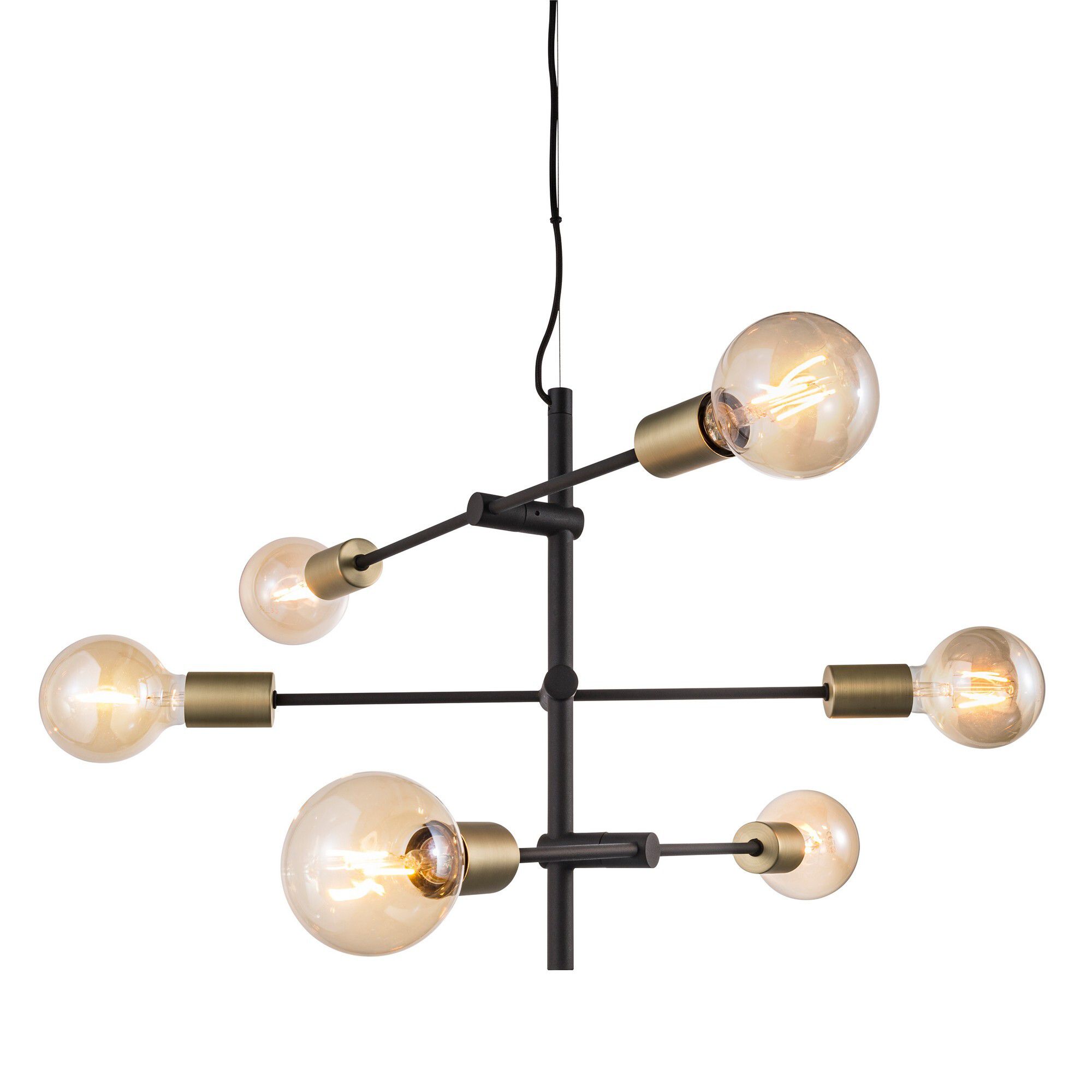 Josefine, Pendelleuchte, Schwarz - E27, max. 6x28W, IP20