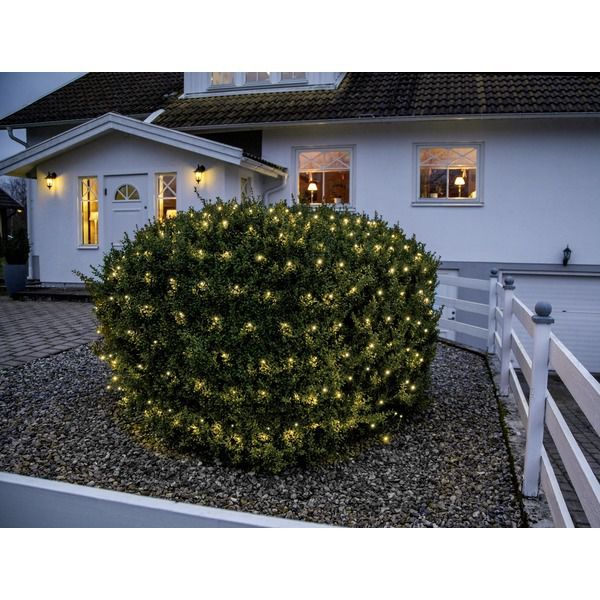 LED crispy white, Lichternetz, 160 LEDs - Schwarz, 3000K, 200cm x 200cm