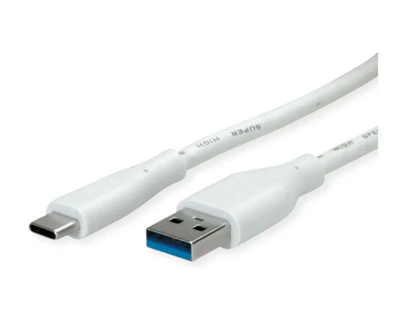 Kabel USB-A auf USB-C - USB 3.2 Gen 1 Kabel, Typ-A-C, ST/ST, weiss, 2m