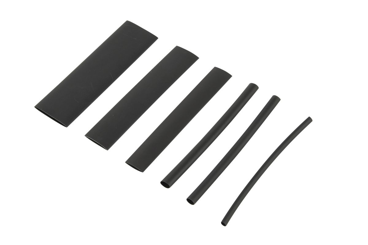 Kit Schrumpfschlauch - schwarz, 90Stk.