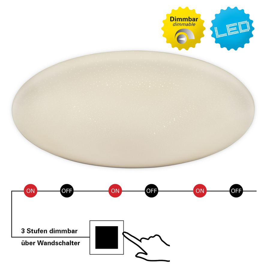 LED Deckenleuchte Ravenna d:52cm - LED fest verbaut, 4000K, neutralweiss