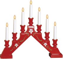 Kerzenleuchter Sara - IP20, Rot, Warmweiss