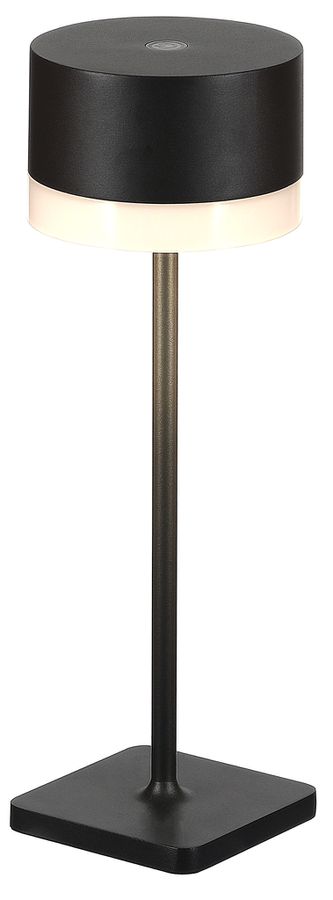 Akku Tischleuchte mit Ladestation SURYA Schwarz - IP54, Warmweiss, 220lm