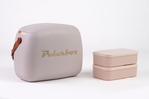 Polarbox CoolerBag pearl 6l inkl. 2 Frischhalte-Dosen 2x nude - Kühlbox, 6l, Vintage Design